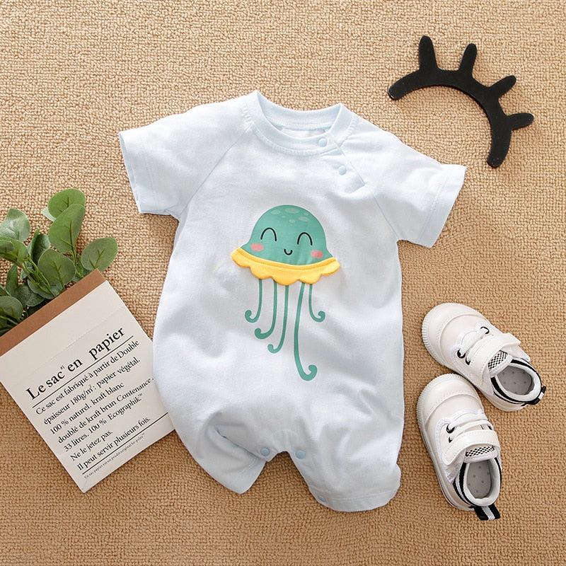 Adorable Dinosaur Baby Boy Romper for Comfortable Sleepwear