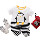 Roar-some Summer Sleepwear: Cute Dinosaur Rompers for Baby Boys