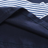 Cartoon Whale Fish Print T-Shirt and Striped Shorts Drawstring Handsome 2 Piece Kids Boy Casual Sets