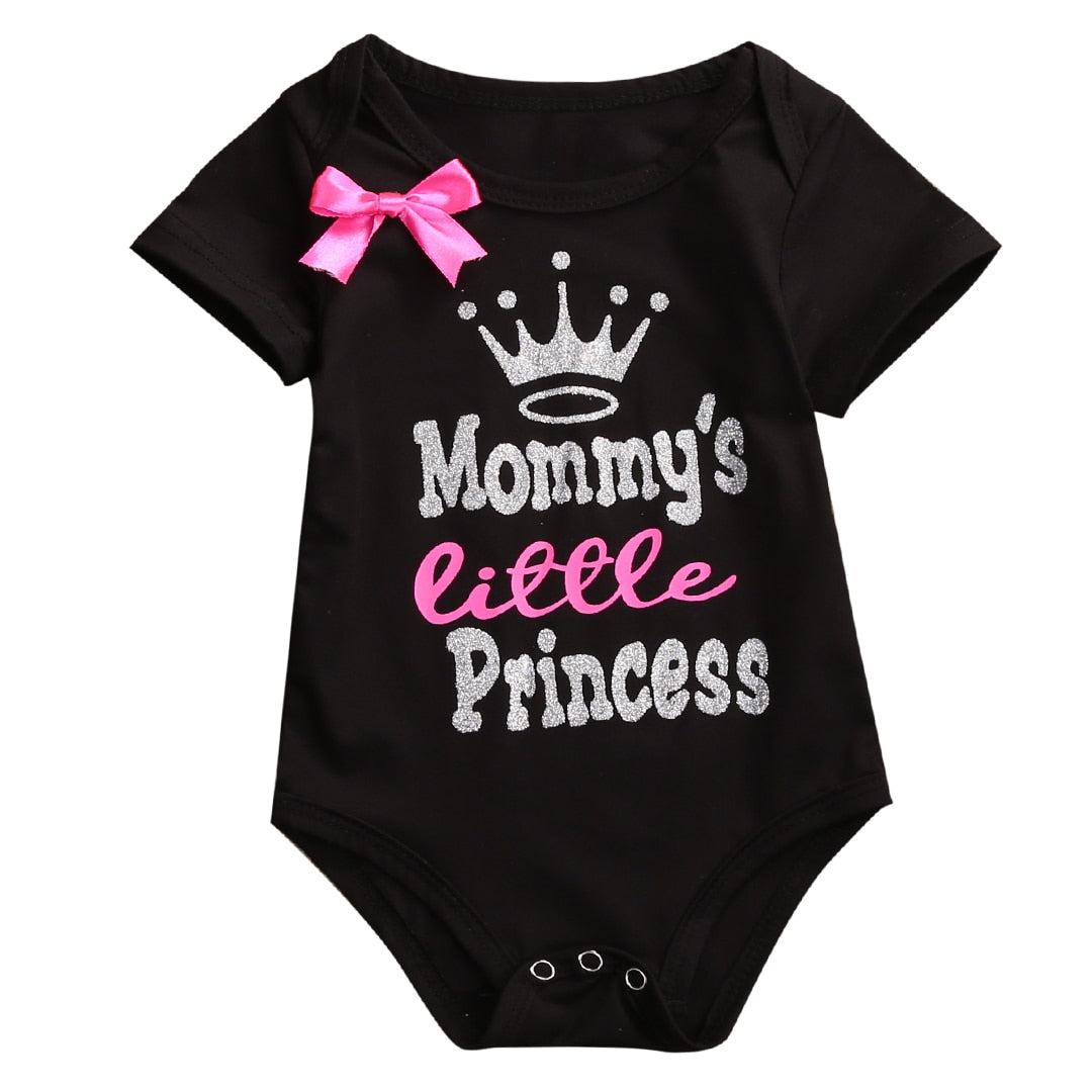 Cute and Casual: Summer Baby Girl Clothes Letter Printed Romper