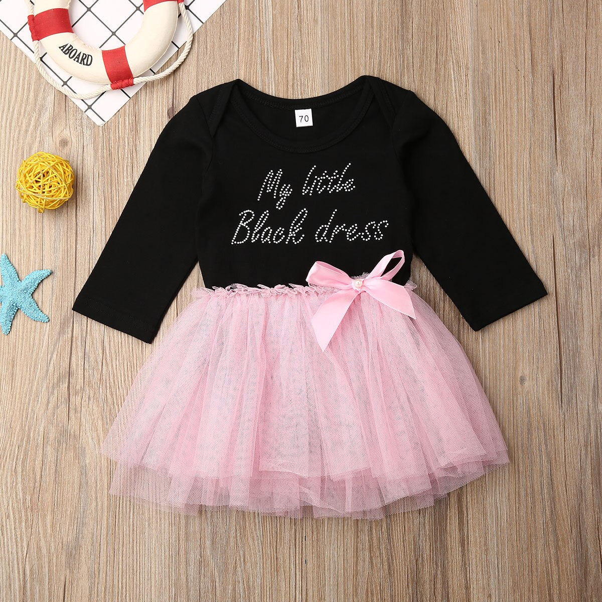 Adorable Pink and Black Princess Party Romper Dress for Newborn Baby Girls