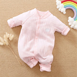 Adorable Cartoon Swan Rabbit Baby Jumpsuit with Matching Bibs for Newborn Girls