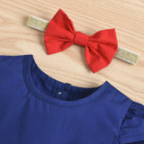 Summer Princess Baby Girls Dress with Colorful Patchwork and Bowknot Details - Babbez