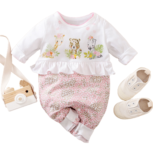 Hedgehog Rabbit Girls Newborn Bodysuits: Comfortable and Cute Sleepwear for Kids