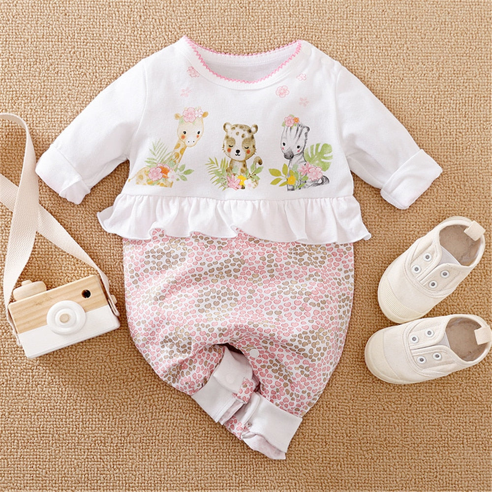 Hedgehog Rabbit Girls Newborn Bodysuits: Comfortable and Cute Sleepwear for Kids