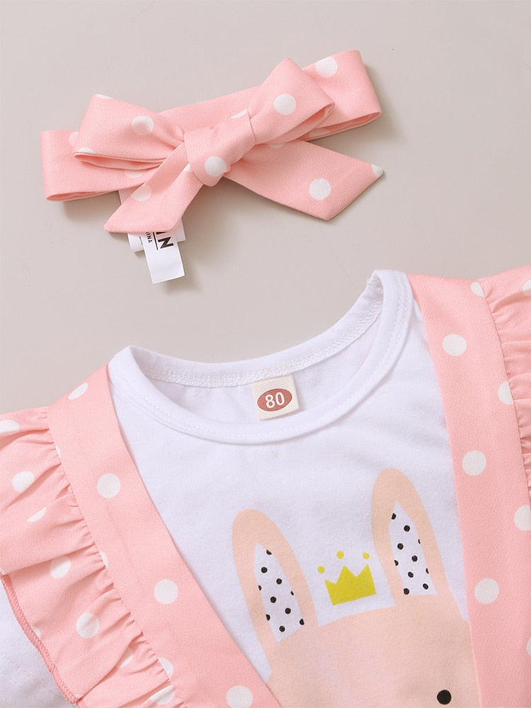 Adorable Pink Rabbit Baby Girl Clothes Set for Newborns and Toddlers