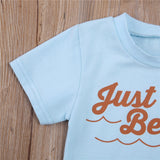 Summer Clothes Set for Newborns and Toddlers: 3-Piece Letter Print T-shirt and High Waist Shorts Outfits