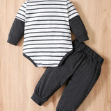 Stripe Baby Boy Clothes Set for Newborns