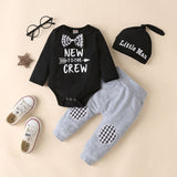Gentleman in Plaid: 3pcs Baby Boy Outfits for Autumn/Winter