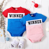 Unisex Baby Winner Colorblock Short Sleeve Bodysuit - Babbez