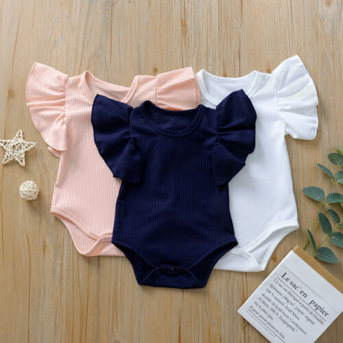 Soft and Adorable Cotton Bodysuit Sets for Baby Girls - Perfect for Summer