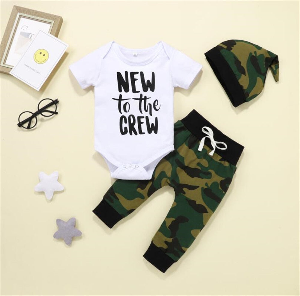 Summer Camouflage Baby Boy Clothes Set: Stylish and Comfortable Outfits for Your Little One