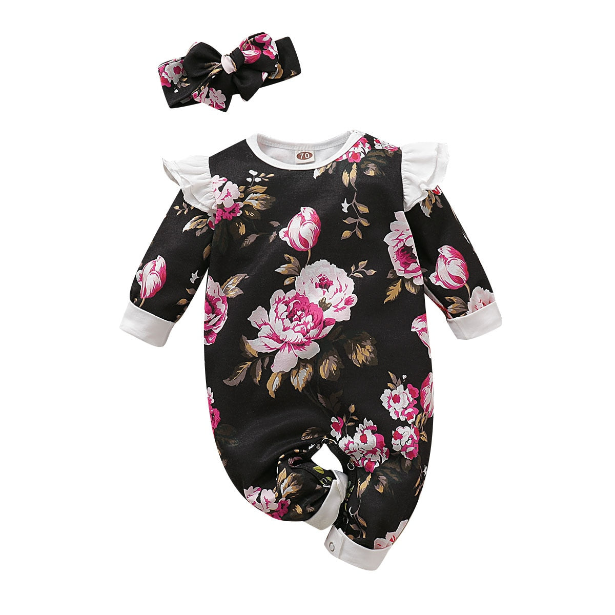 Adorable Floral Ruffle Rompers for Baby Girls