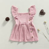Adorable Autumn Baby Girls Princess Dress with Ruffles Sleeves and A-line Skirt