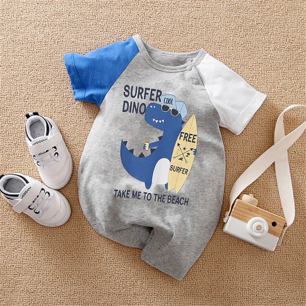 Adorable Dinosaur Rompers for Baby Boys