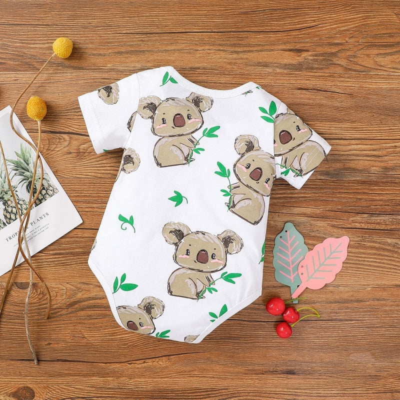 Summer Clothing Baby Boy Girl Rompers - Cartoon Koala Onesie for Newborns and Toddlers