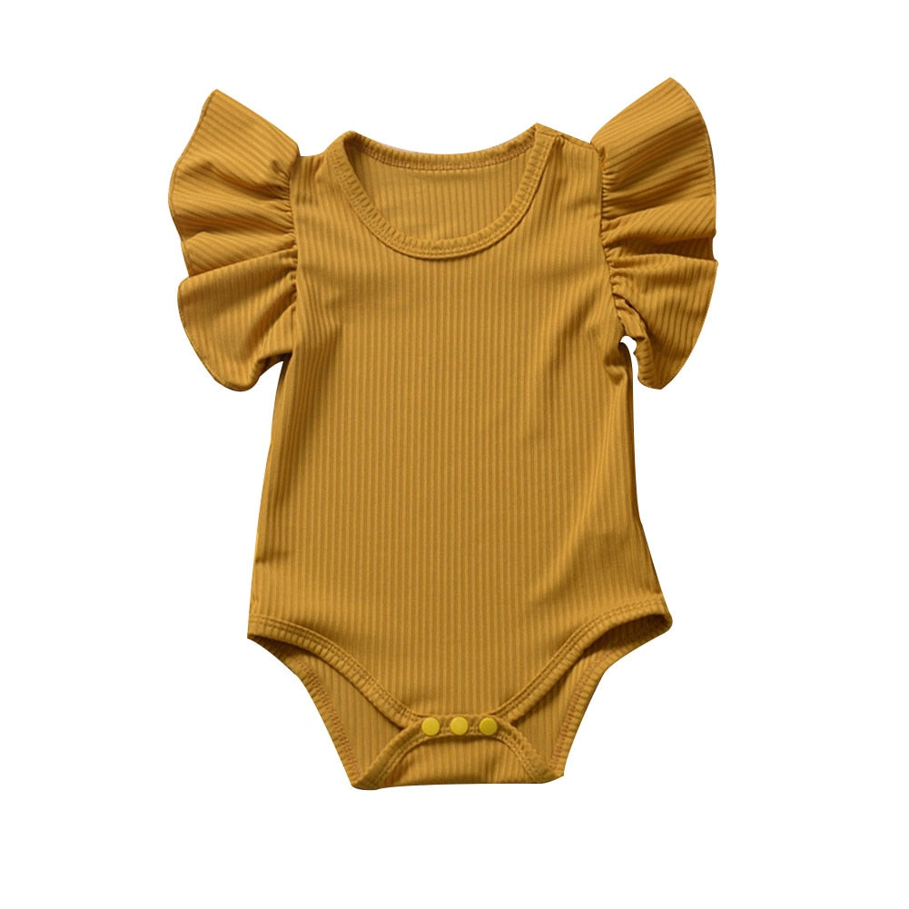 Soft and Adorable Cotton Bodysuit Sets for Baby Girls - Perfect for Summer