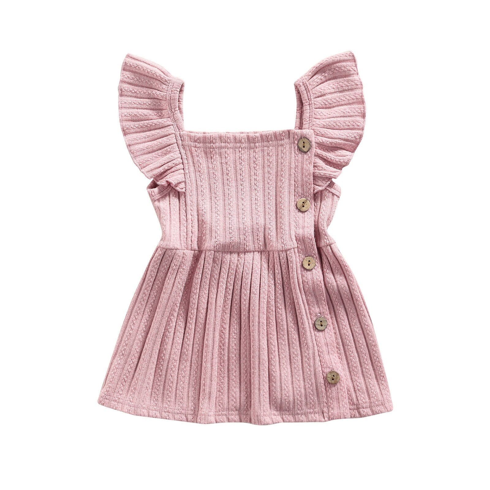 Adorable Autumn Baby Girls Princess Dress with Ruffles Sleeves and A-line Skirt