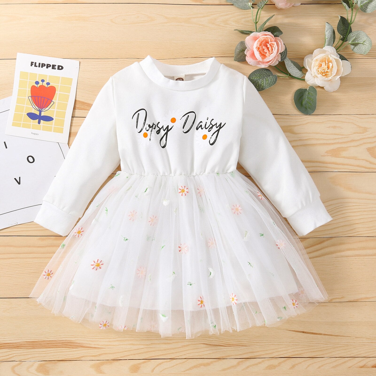 Adorable Infant Baby Girl Sweet Dress for Autumn