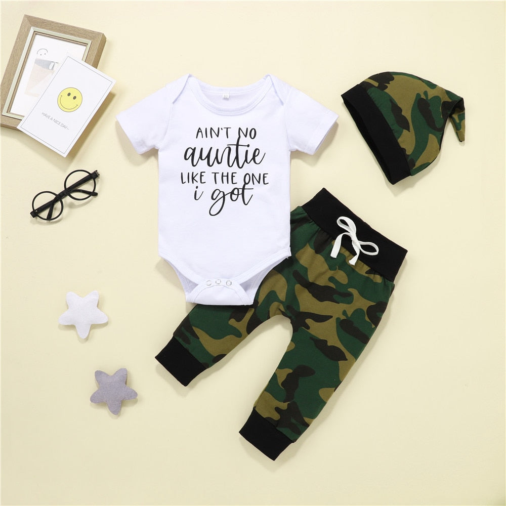 Summer Camouflage Baby Boy Clothes Set: Stylish and Comfortable Outfits for Your Little One