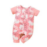 Sweet Butterfly Baby Girls Romper | Floral Print Ruffles Jumpsuit for Newborns | Summer Sleepwear for Kids & Babies