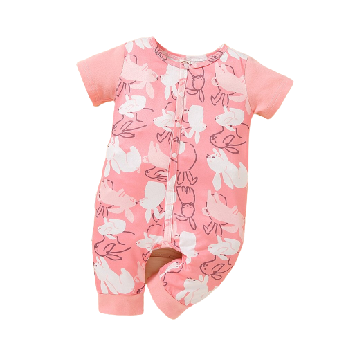 Sweet Butterfly Baby Girls Romper | Floral Print Ruffles Jumpsuit for Newborns | Summer Sleepwear for Kids & Babies
