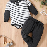 Stripe Baby Boy Clothes Set for Newborns