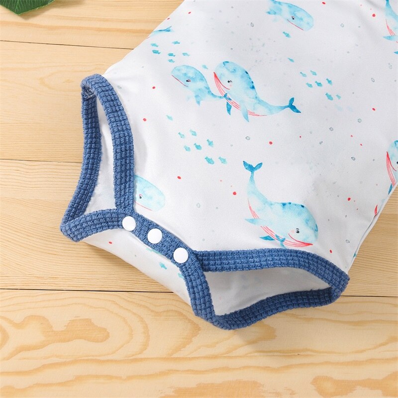 Adorable Autumn Whale Print Baby Clothes Set for Your Little One