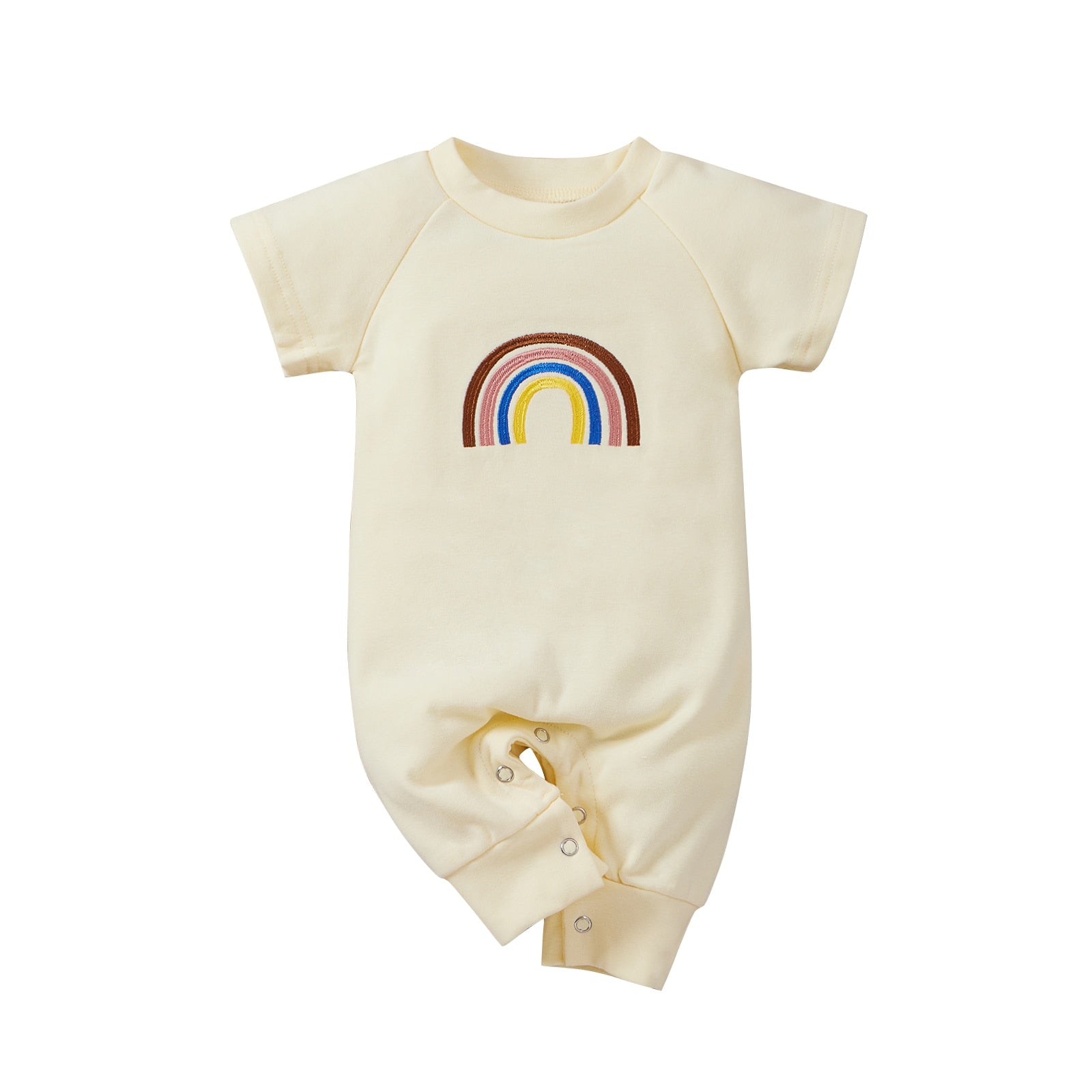 Newborn Baby Rainbow Printed Rompers for Boys and Girls
