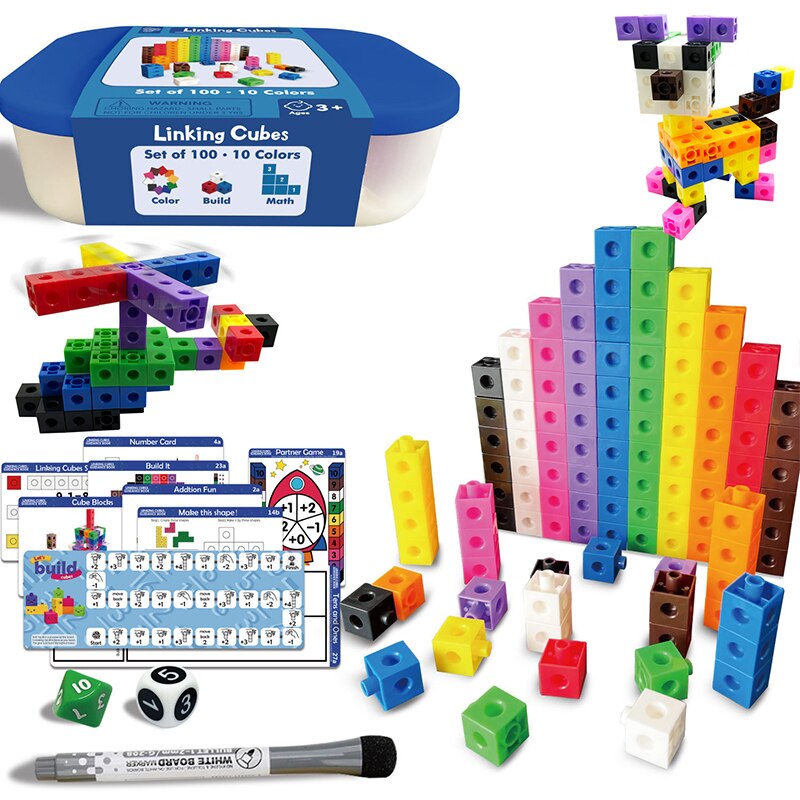 Math Link Building Blocks Educational Toy - Babbez