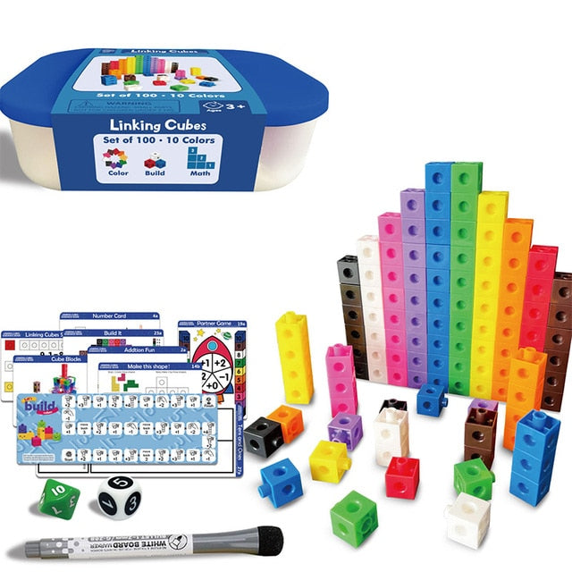 Math Link Building Blocks Educational Toy - Babbez