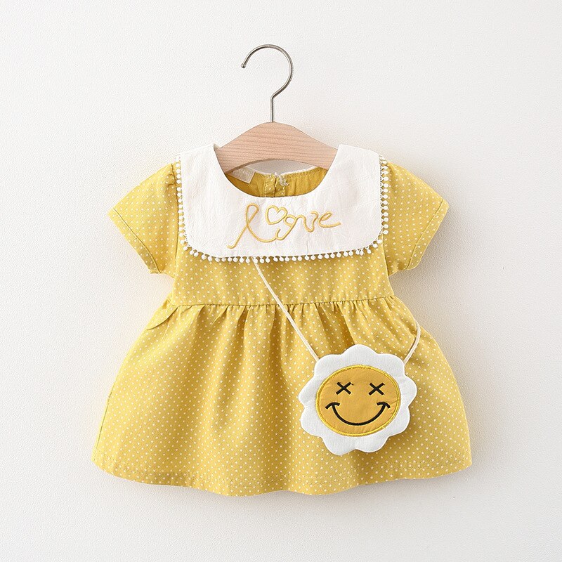 Adorable Polka Dot Baby Girl Party Dress Set for Summer