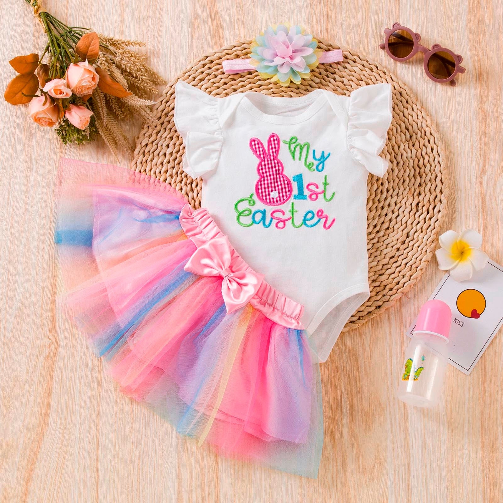 Adorable 0-18 Months Baby Girls My First Easter Outfits