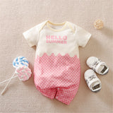 Adorable Patchwork Baby Girl Rompers with Bowknot and Fun Prints