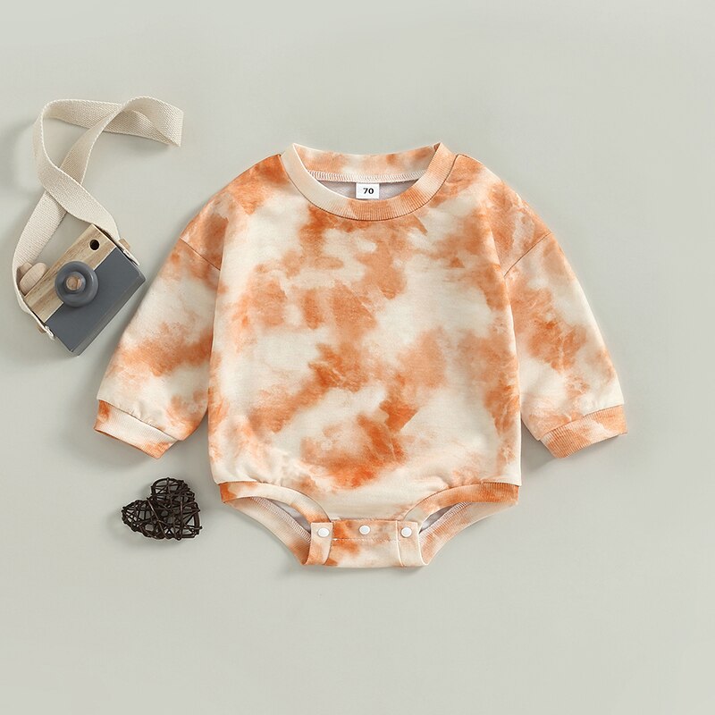 Trendy Tie Dye Rompers for Newborn Baby Girls and Boys