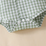 Gentleman Baby Boys Clothes Set with Bowtie and Plaid Bodysuit