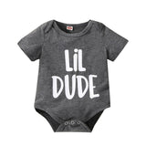 Baby Matching Romper and T-shirt Set with Letter Print