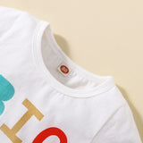 Stylish Summer Clothes for Baby Boys: Letter Short Sleeve T-Shirt and Camouflage Shorts Set