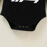 Newborn Clothes Baby Boy Girl Long-sleeved Romper Print Trousers Hat Three-piece Set Cotton Infant Toddler Kids Clothing