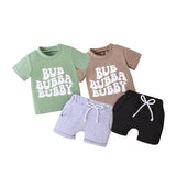 Baby Boys' 2-Piece Summer Short Set with Printed T-Shirt and Shorts