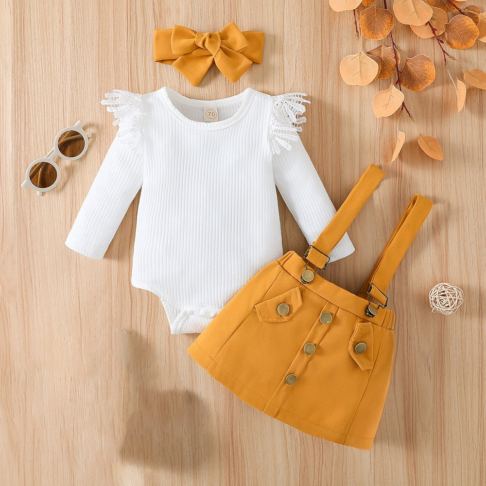 Stylish and Adorable Baby Girl Clothes Set - Perfect for Spring and Autumn