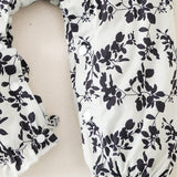 Crushed Leaves Printed Jumpsuit for Newborn and Toddler Girls