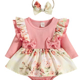 Stylish and Comfy Romper Outfit for Baby Girls - Perfect for All Seasons