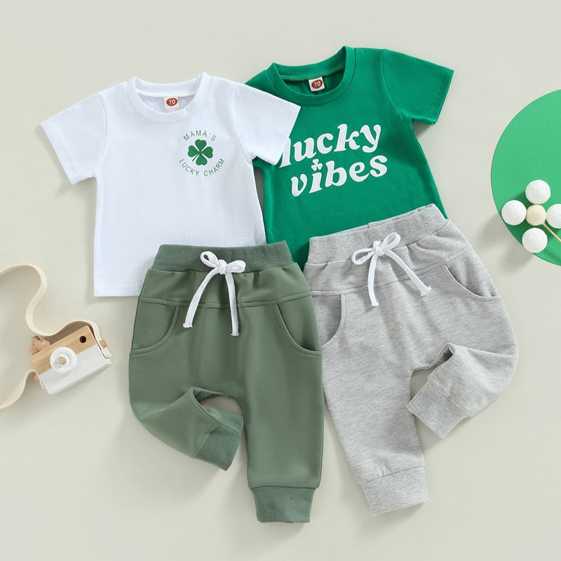 Celebrate St. Patrick's Day with this Toddler Boy Summer Clothes Set!