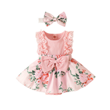 Sweet Summer Knitted Romper Dress for Infant Baby Girls