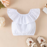 Summer Fashion for Toddler Girls: Short Sleeve Crop Top and Denim Skirt 2-Piece Outfit Set