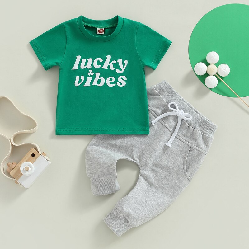 Celebrate St. Patrick's Day with this Toddler Boy Summer Clothes Set!