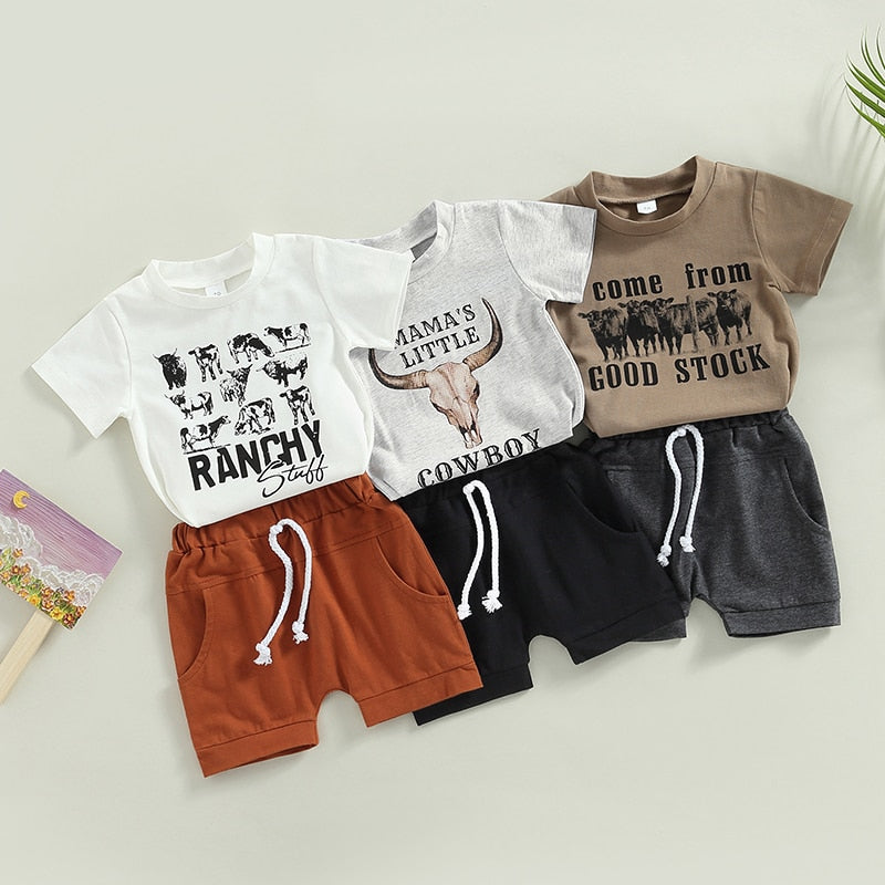 Cute Summer Clothes Sets for Baby Boys