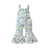 Toddler Kid Girl Jumpsuits Pants with Four Leaf Clover Print
