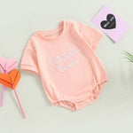 Baby Romper with Embroidered Letters - Babbez